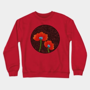 Digital Abstract of Red Poppies (MD23Mrl004) Crewneck Sweatshirt